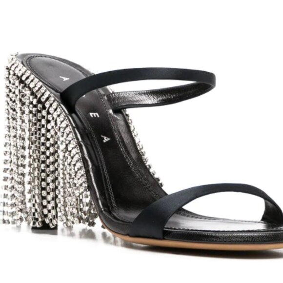 BNWT AW20 AREA NYC CRYSTAL CHANDELIER HEELED SANDALS 37 - Picture 8 of 10